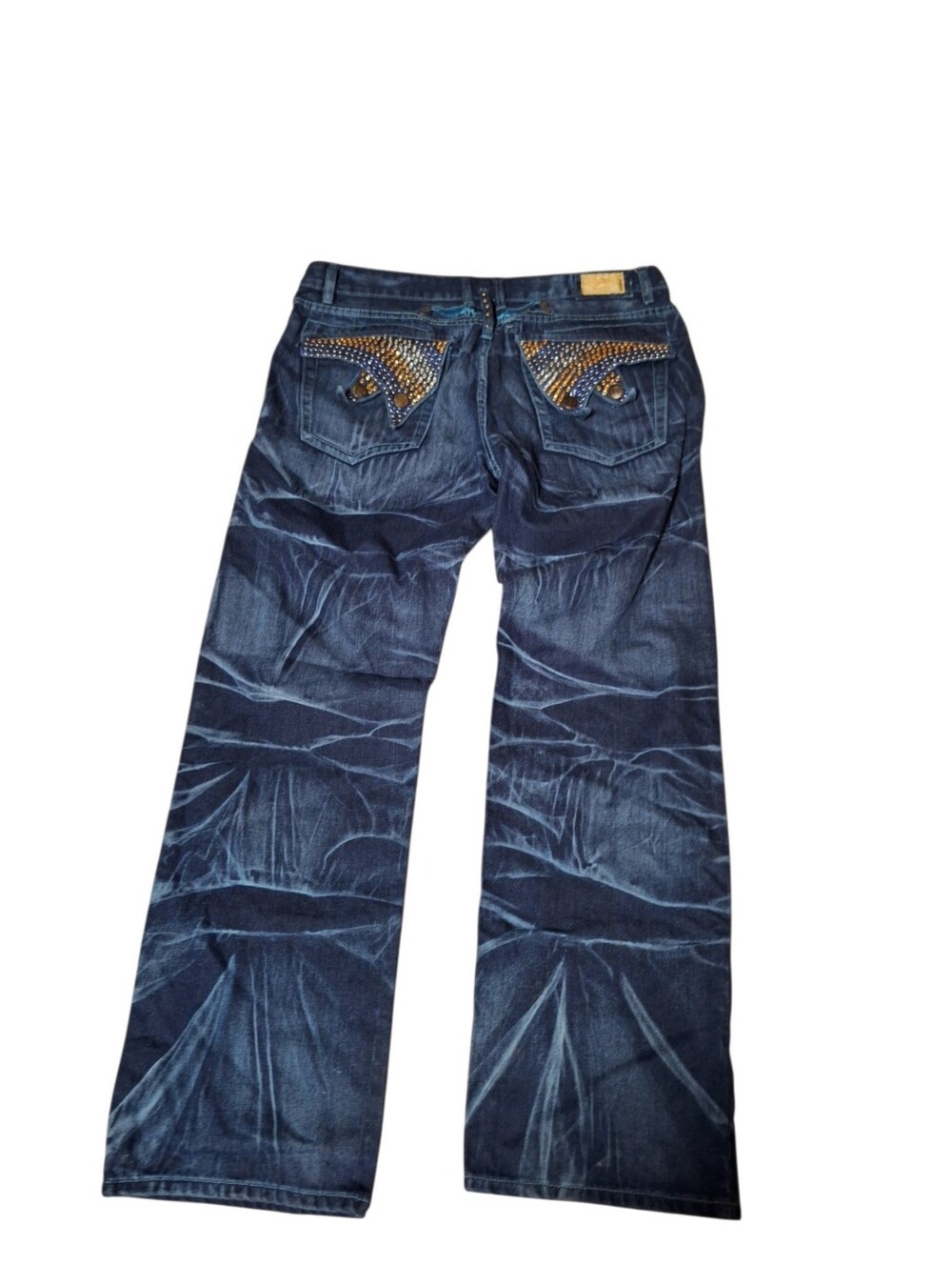 Robins Jeans Motard Moto Men 40 x 34 USA embellished sF5475 Cut 605125 rocker